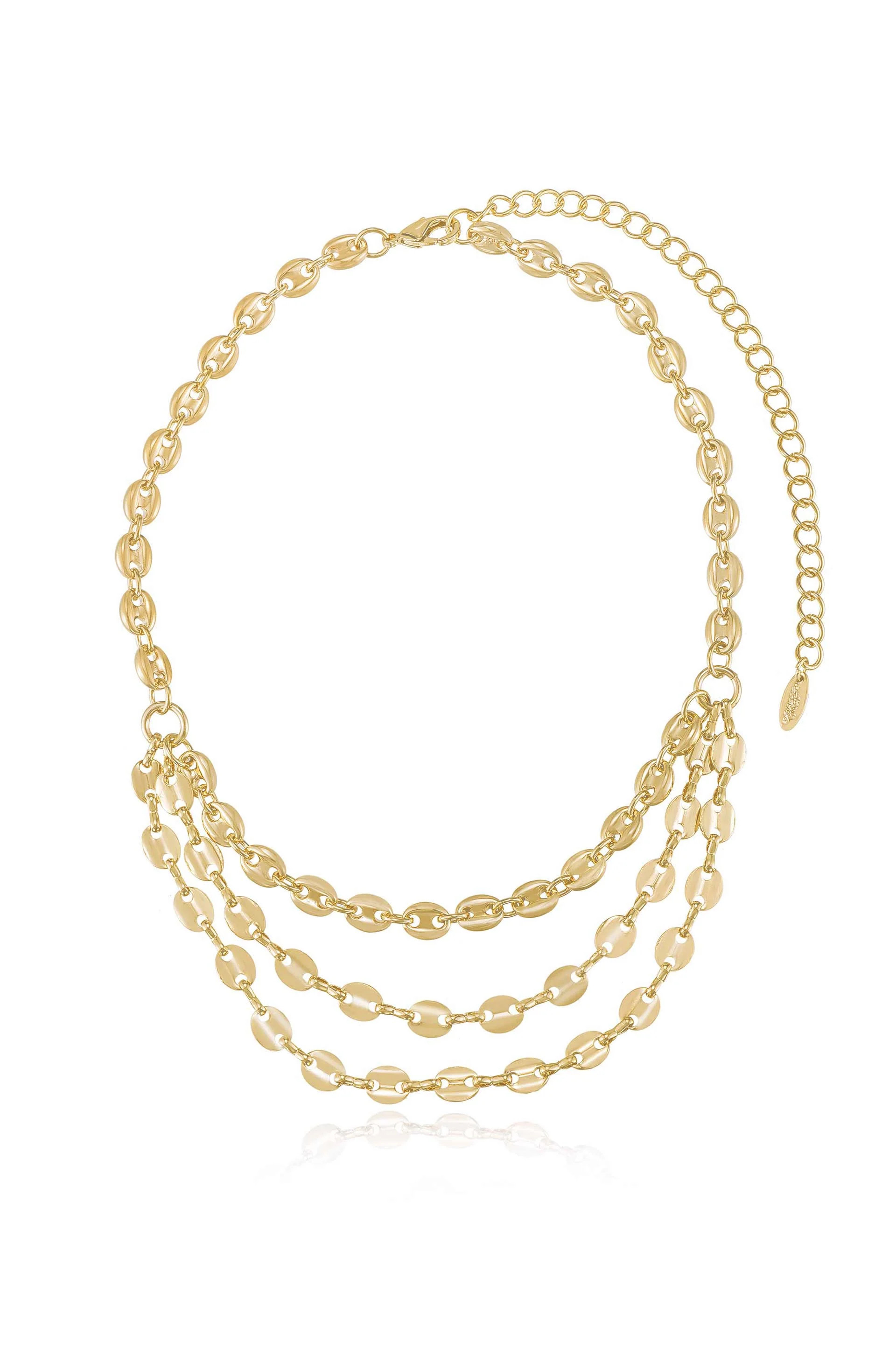 Easy Layers Triple Chain 18k Gold Plated Necklace | Ettika