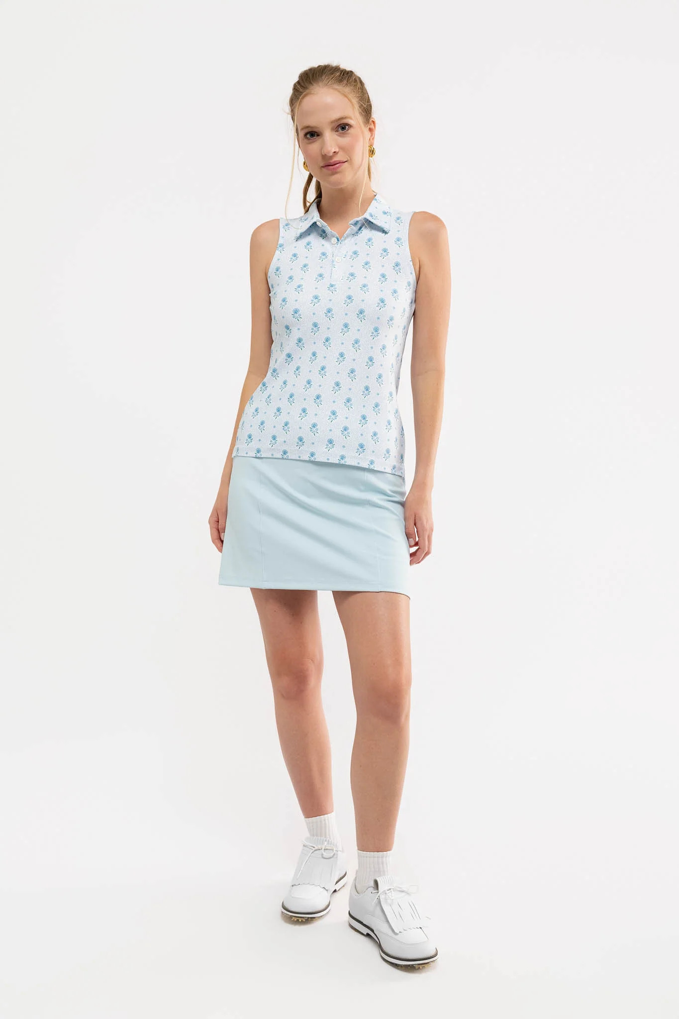 Alice Polo - Blue Dot Floral | Smith and Quinn