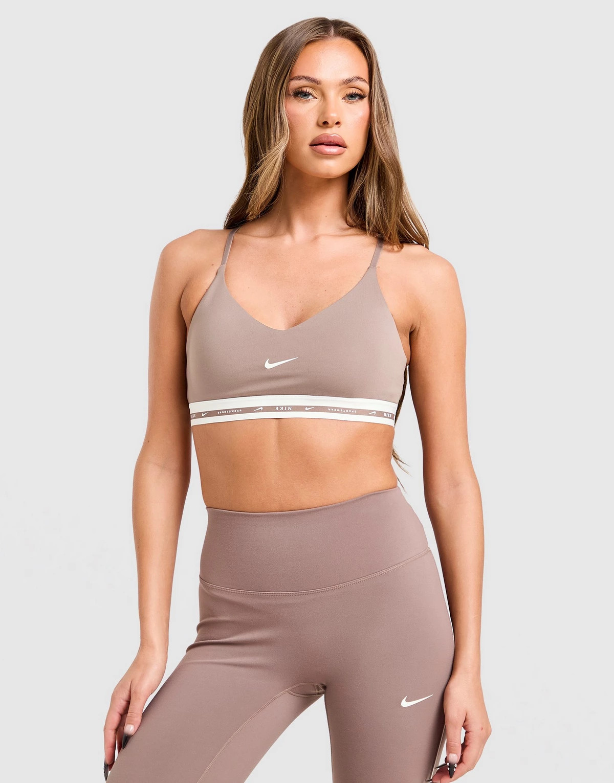 Nike Training Indy Swoosh Sports Bra | JD Sports (UK)
