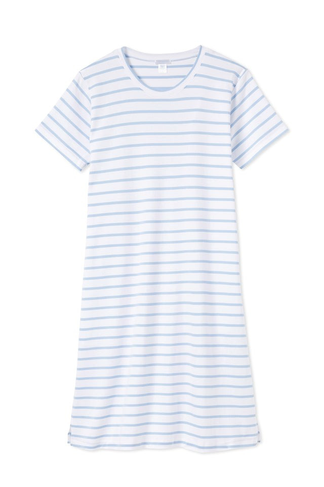 Pima Weekend Nightgown in Cerulean | LAKE Pajamas