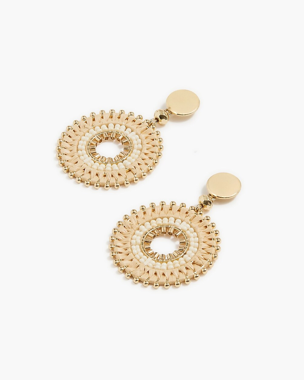 Beaded circle statement earrings | J.Crew Factory