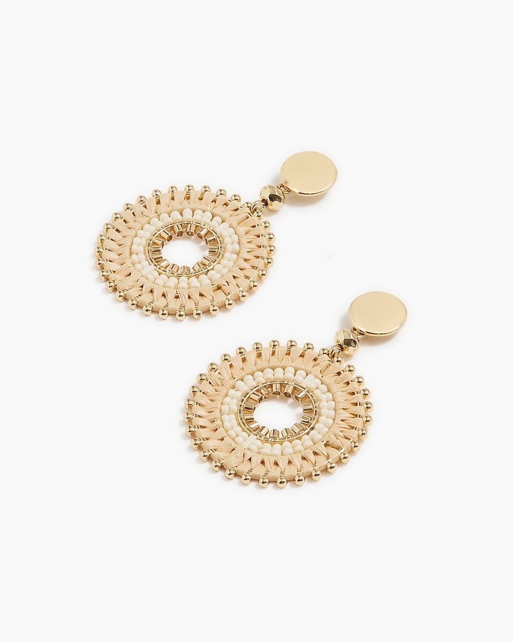 Beaded circle statement earrings | J.Crew Factory