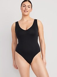 Seamless V-Neck Tank Bodysuit | Old Navy (US)