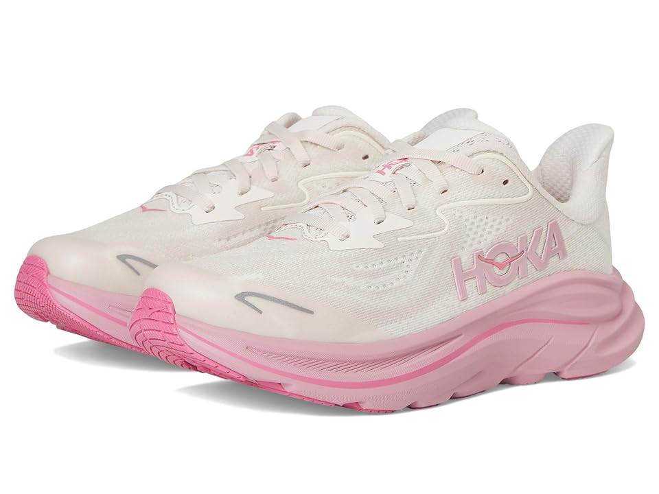 Hoka Kids Clifton 10 (Big Kid) Kids Shoes Rose Cream/Dried Rose : 5 Big Kid M, Textile | Zappos