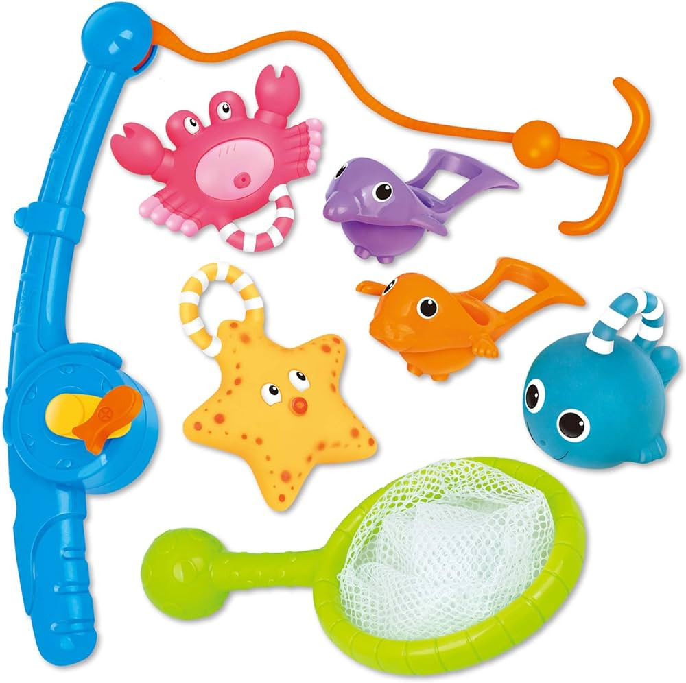 Bath Toy, Fishing Floating Bath Squirters Toy and Water Spoon with Organizer Bag(8 Pack), KarberD... | Amazon (US)