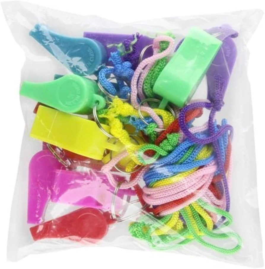 Rhode Island Novelty 2 Inch Neon Whistle Necklaces, One Dozen per Order | Amazon (US)
