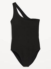 Pucker One-Shoulder One-Piece Swimsuit for Women | Old Navy (US)