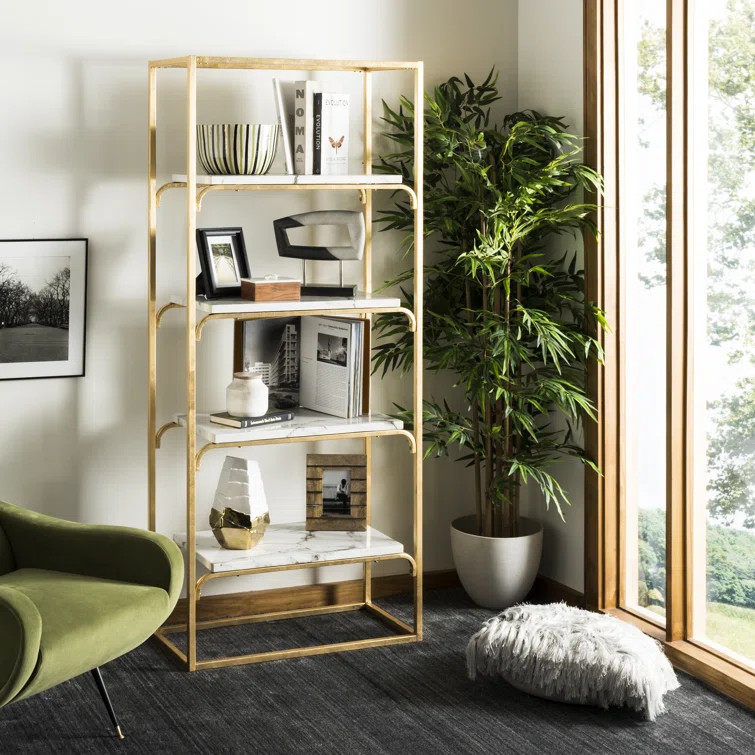 Galaxy 72'' H x 30'' W Iron Etagere Bookcase | Wayfair North America