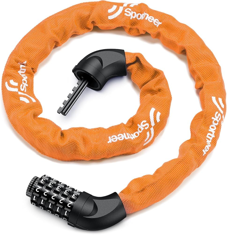 Sportneer Bicycle Chain Lock, 5-Digit Resettable Combination Anti-Theft Bike Locks Heavy Duty Keyles | Amazon (US)