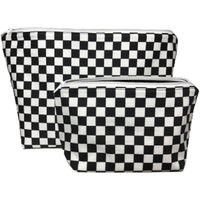 Checkerboard Makeup Bag Set, Black & White Checkered Fabric | Etsy (US)
