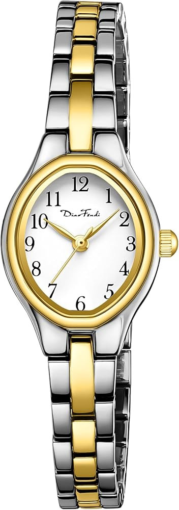 Diaofendi Small Gold Bracelet Watches Vintage Ladies Quartz Wrist Watches Stainless Steel Band,Wa... | Amazon (US)