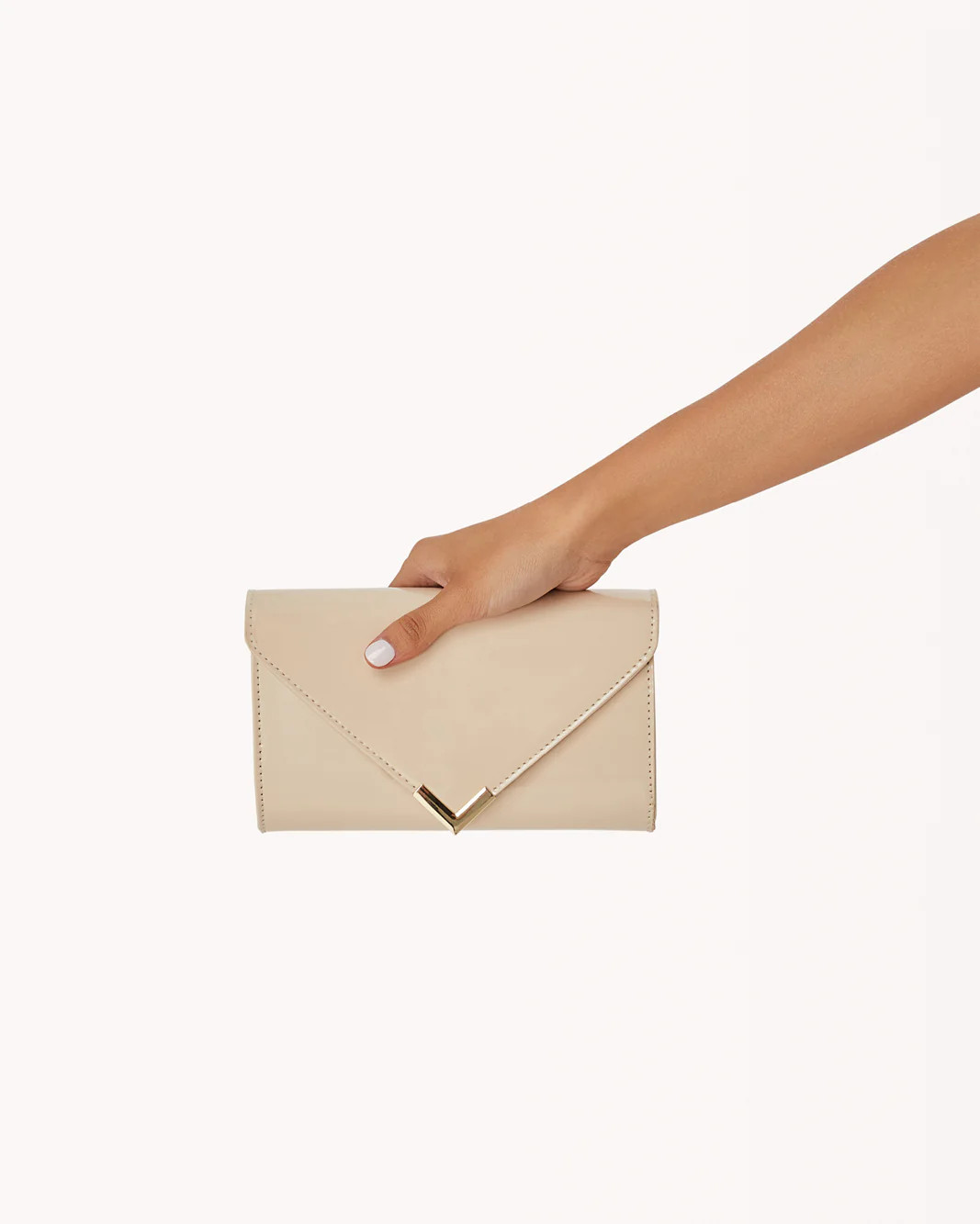 KARLIE CLUTCH BAG - NUDE PATENT | Billini (ANZ)