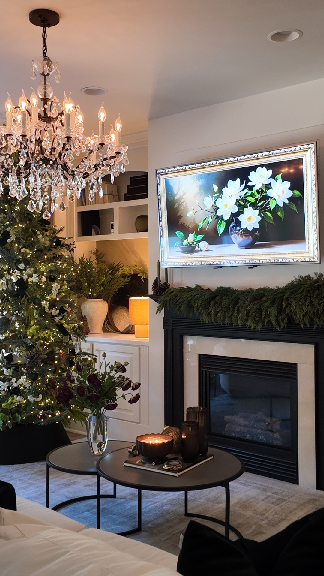 Let the fun season begin! 🌲 Here’s my family room, and I love how peaceful and elegant it looks. I used things I already have and got a little creative. What do you think of this first tree?
#Christmas  





#LTKHome #LTKHoliday #LTKFamily
