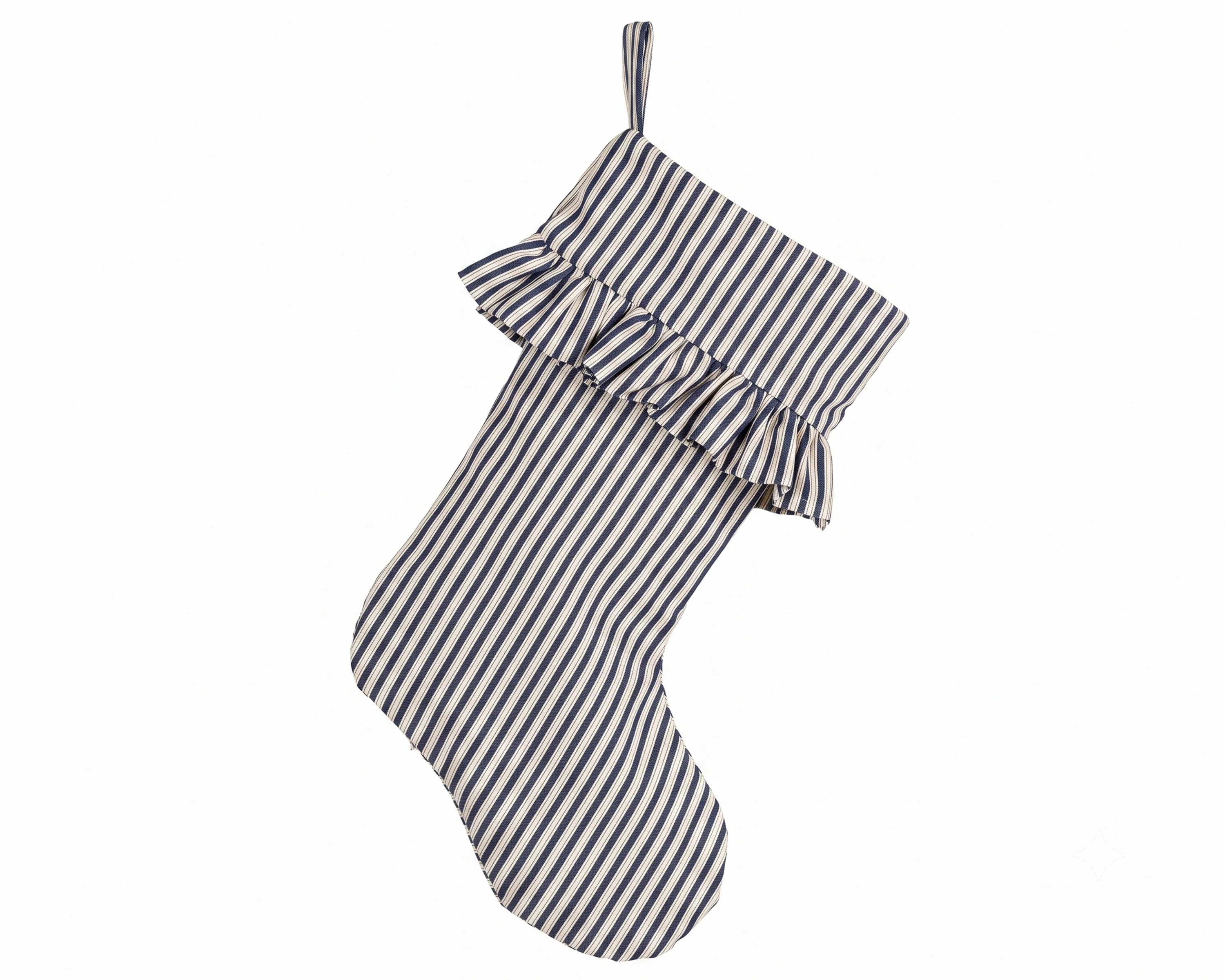 Polo Stripe Ruffled Christmas Stocking | Wayfair North America