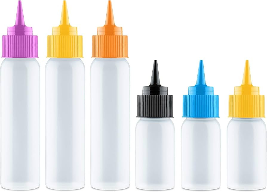 Writer Bottles - 6 Easy Small Squeeze Bottles - 3 Each (1 and 2 Ounce) - Cookie Cutters, Cake and... | Amazon (US)