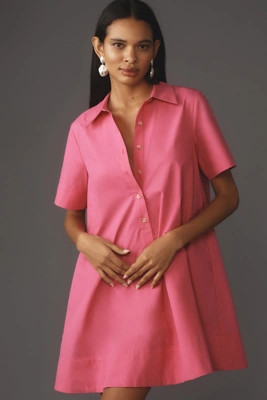 The Pollie Short-Sleeve Swing Tunic Mini Dress | Anthropologie (US)