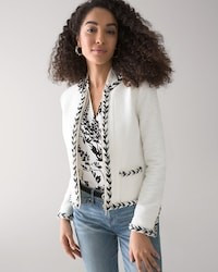 Petite Soft Tweed Nautical Jacket | White House Black Market