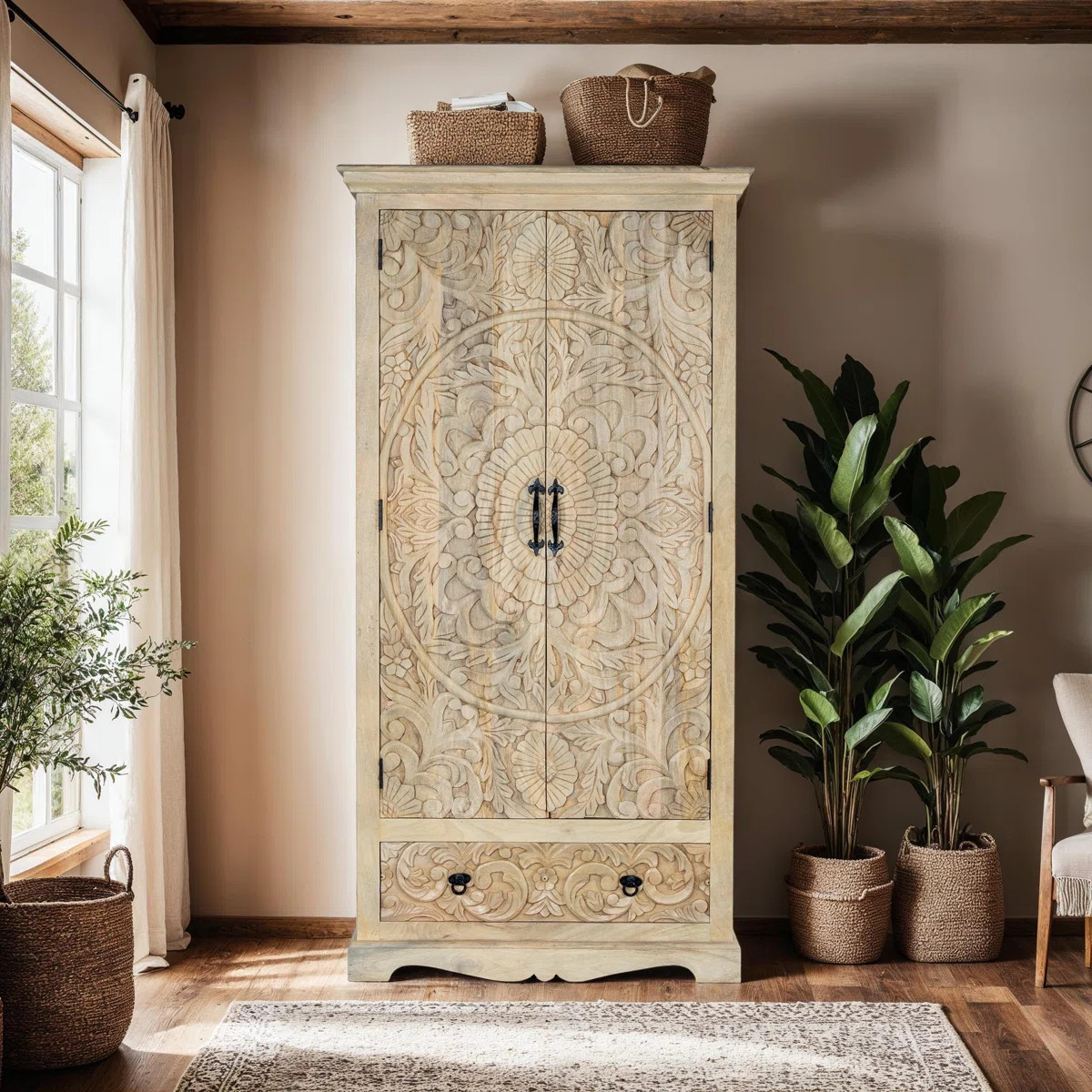 Maiorano Solid Wood Armoire | Wayfair North America