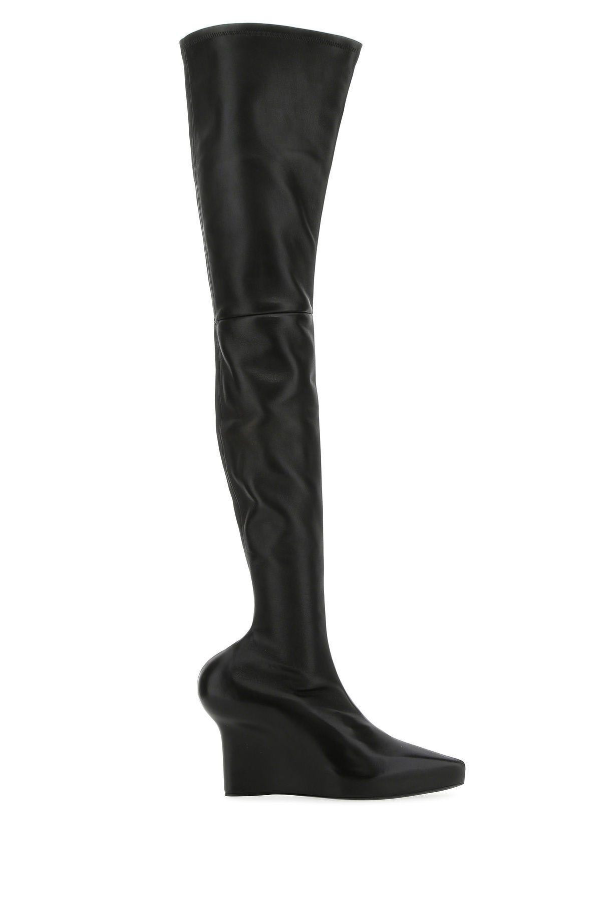 Givenchy Black Nappa Leather Show Boots | Italist.com US