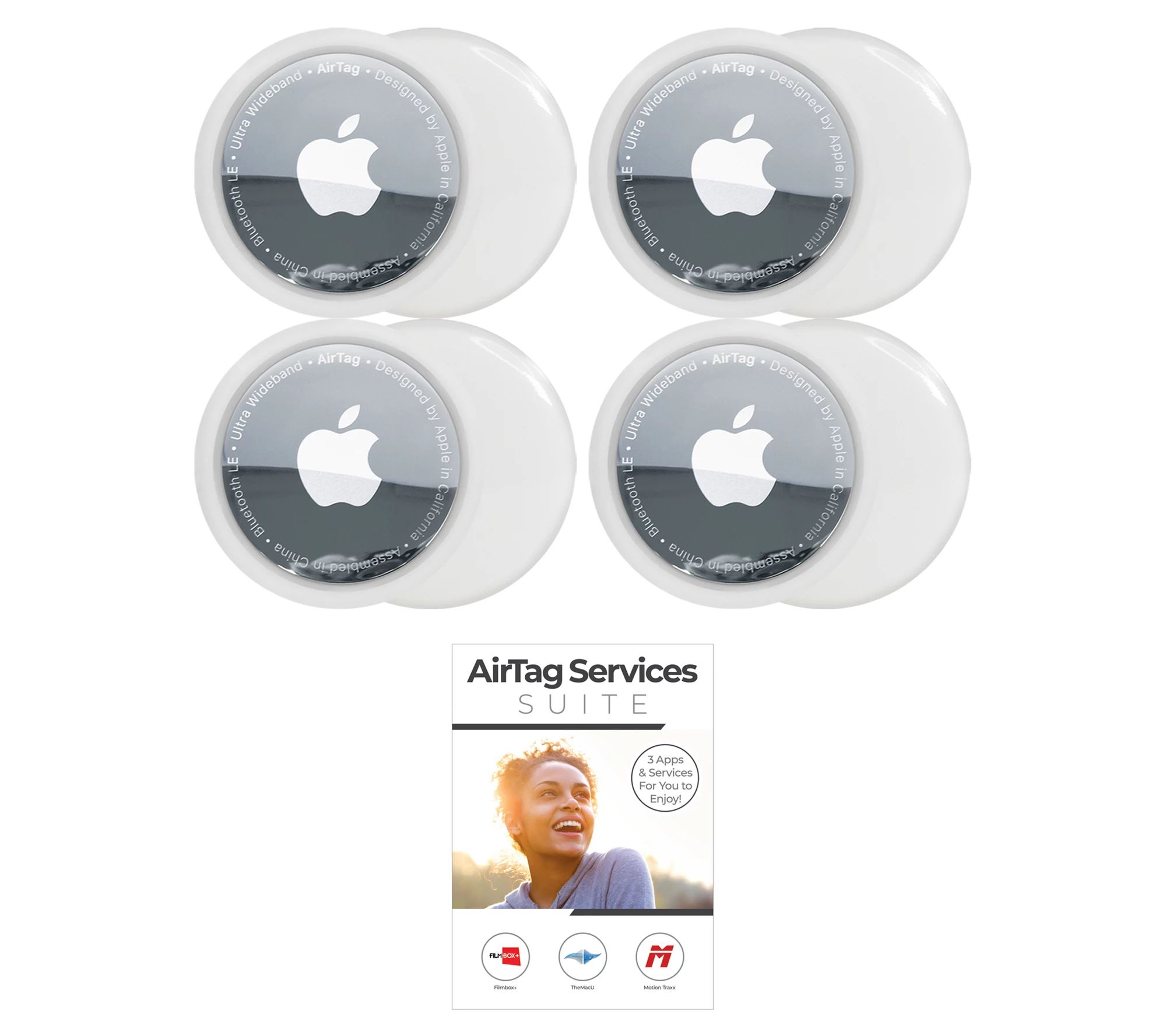 Apple AirTags 4-Pack with Software Voucher - QVC.com | QVC