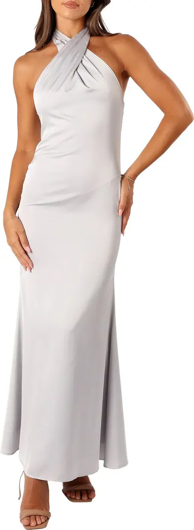 Satin Halter Gown | Nordstrom