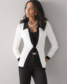 Ultimate Ribbed Cardigan | White House Black Market