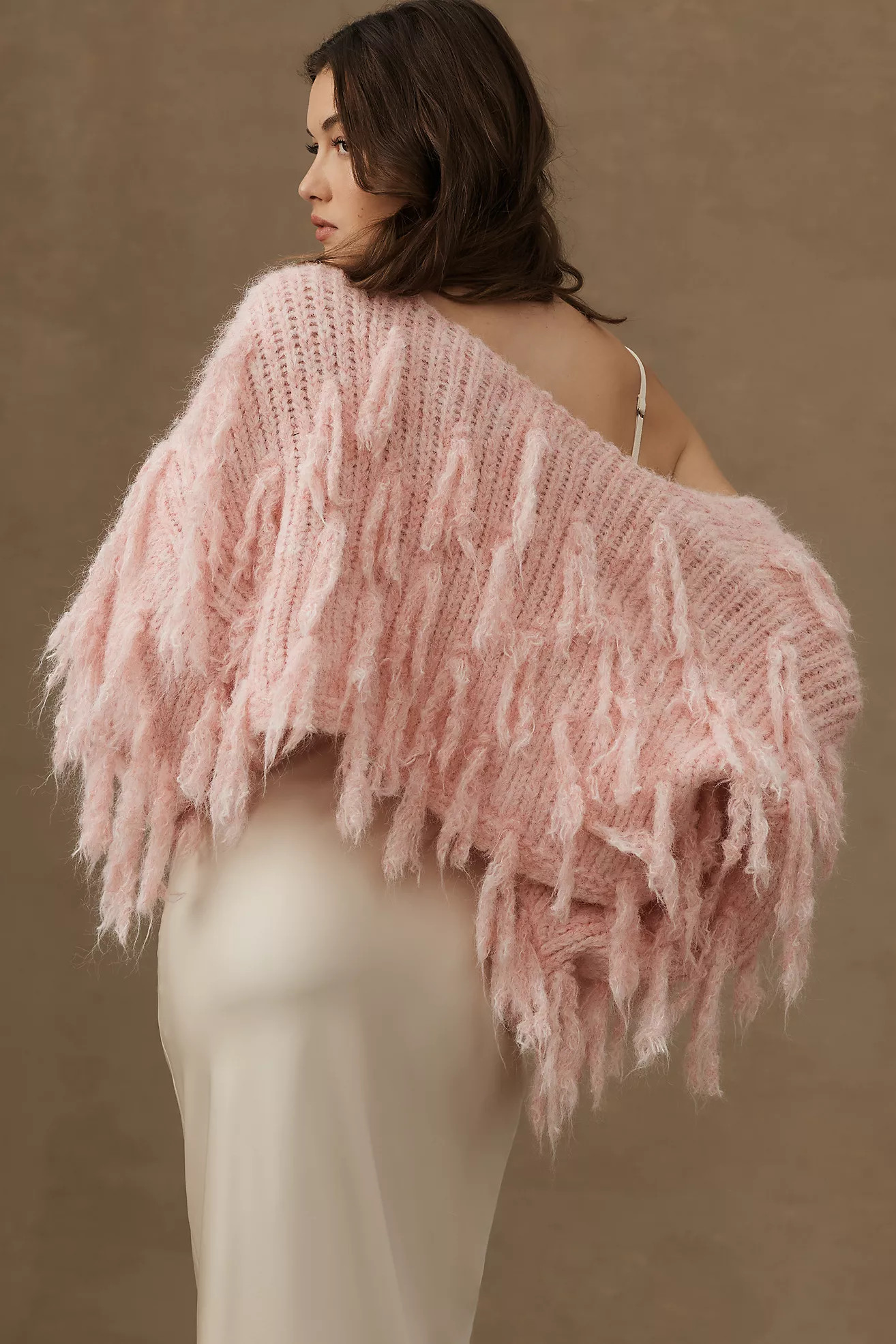 By Anthropologie Knit Fringe Kimono | Anthropologie (US)