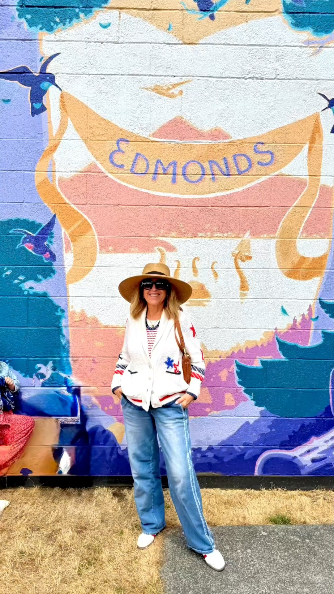 Happy 4th of July. 

We attended a local parade with family and had lots of glitter, bubbles, floats, and candy. Lots of fun! 

Wearing my sailboat sweater -fits big, size down.
Stripe top- TTS.  I'm wearing Xs.
Miramar pants -relaxed fit. I'm wearing small.
SPF Hat to protect my face from the sun.

#LTKOver40 #LTKSeasonal #LTKootd