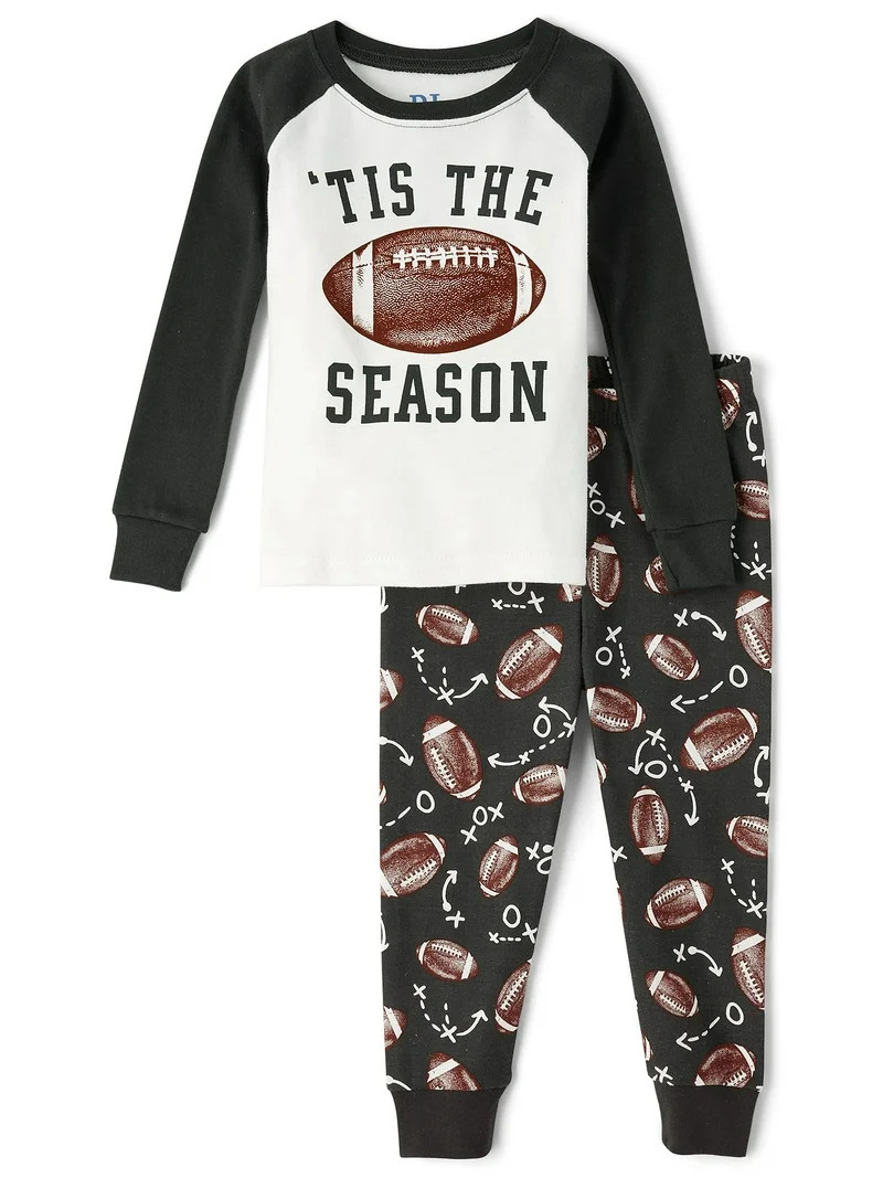 The Children's Place Toddler Boys Snug Fit Football Cotton PJs, Sizes 12M-5T | Walmart (US)