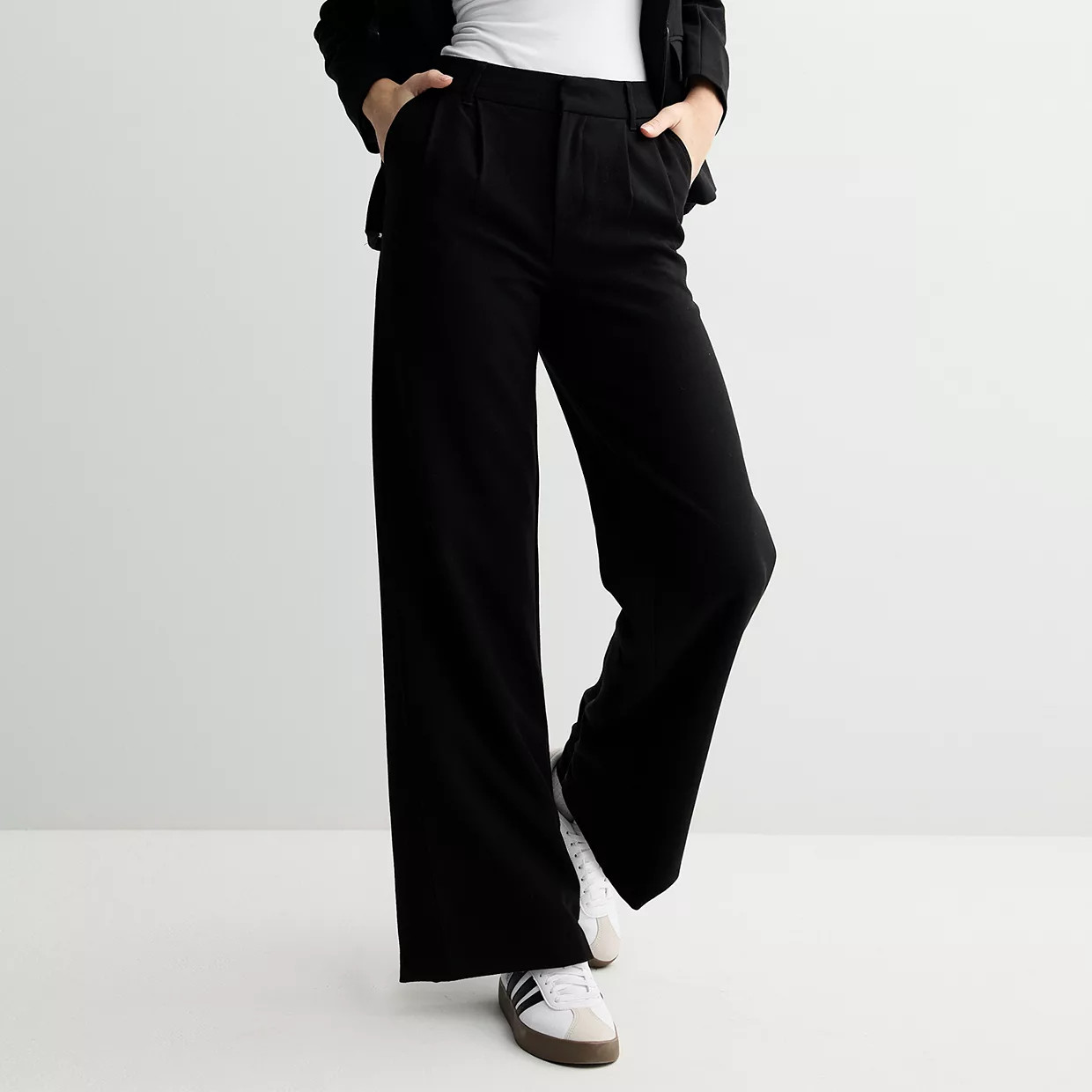 Juniors' SO® Elastic Back Wide-Leg Trousers | Kohl's