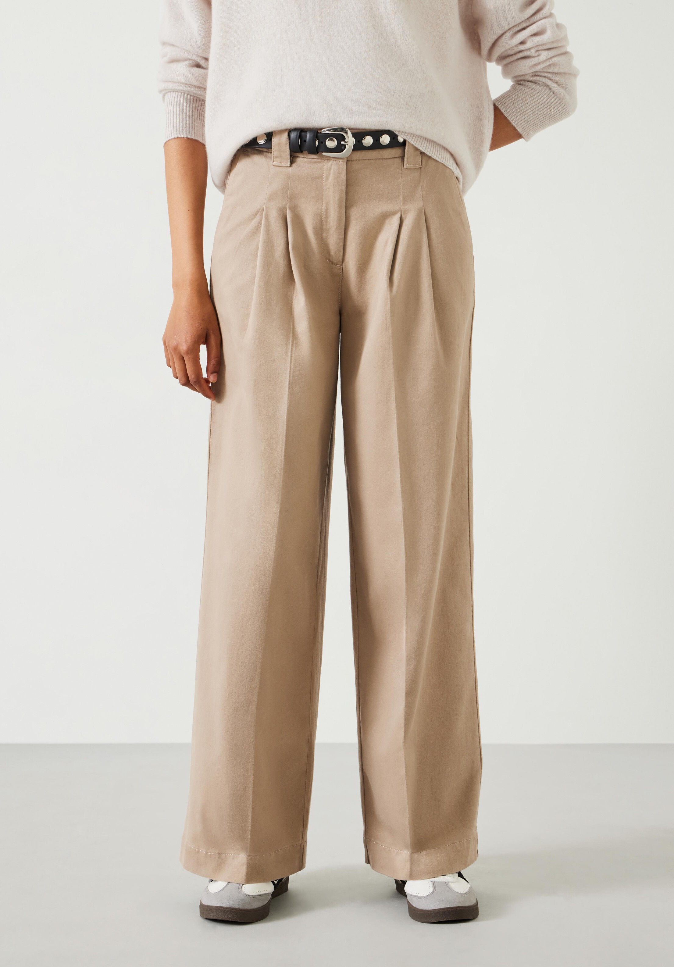 Ali Wide Chino Trousers | Hush UK