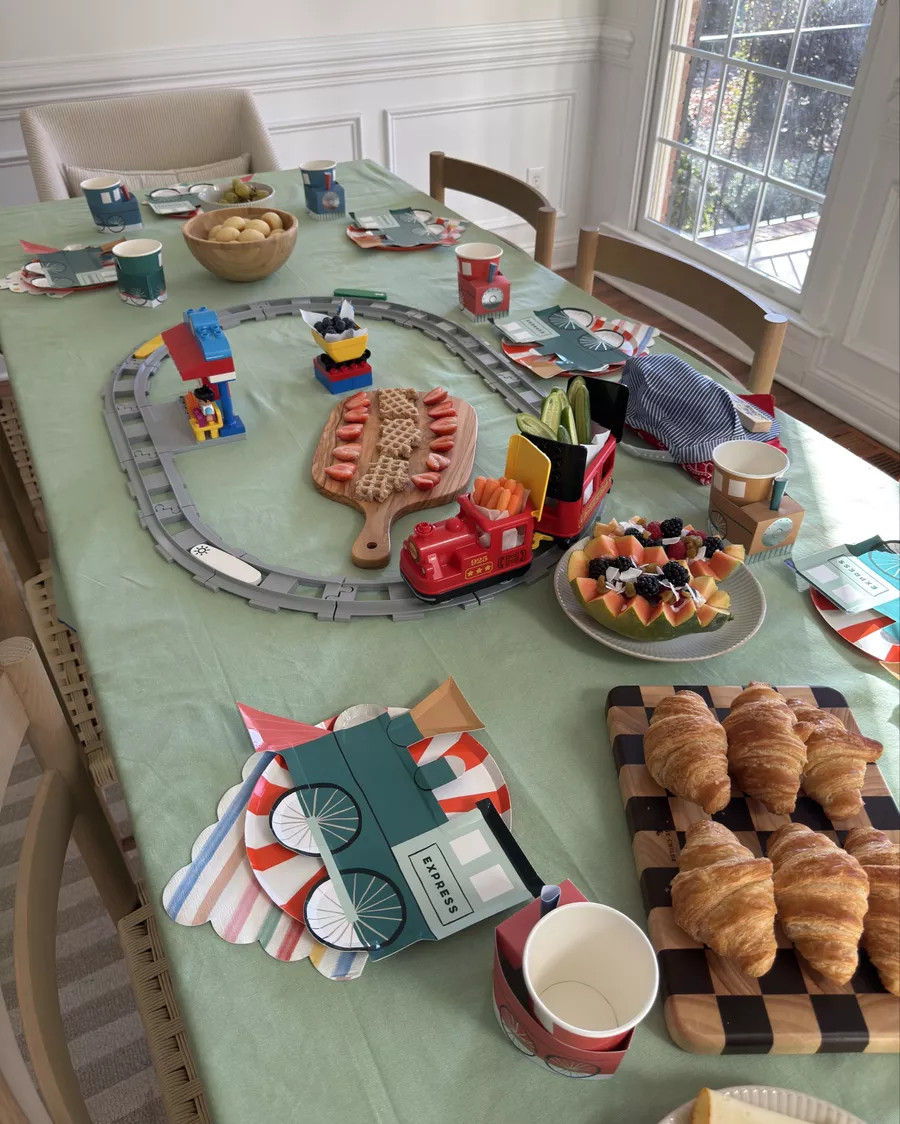 Seeing the look on his face at his surprise train party was the highlight of the day! He was completely obsessed with all the decorations, and it was so much fun watching him take it all in.

tablescape inspo, table set up, birthday party decor, kids party, table decorations, toddler toy, disposable plates, affordable finds

#LTKSeasonal #LTKKids #LTKHome