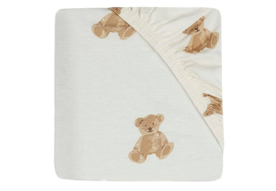 Jollein Spannbettlaken Jersey - Für Wiegen - Teddy Bear - 40/50x80/90cm - 100% Baumwolle - Spann... | Amazon (DE)