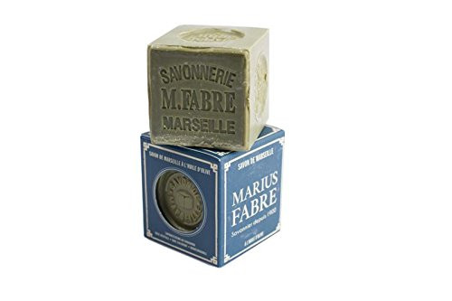 Cube of Savon de Marseille, Nature, Marius Fabre, Olive Oil, 200 g | Amazon (US)