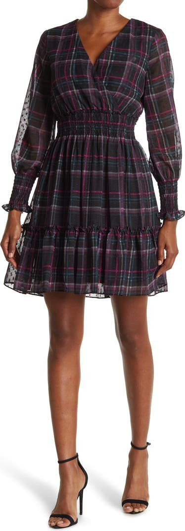 Plaid Printed Crepe Dress | Nordstromrack | Nordstrom Rack