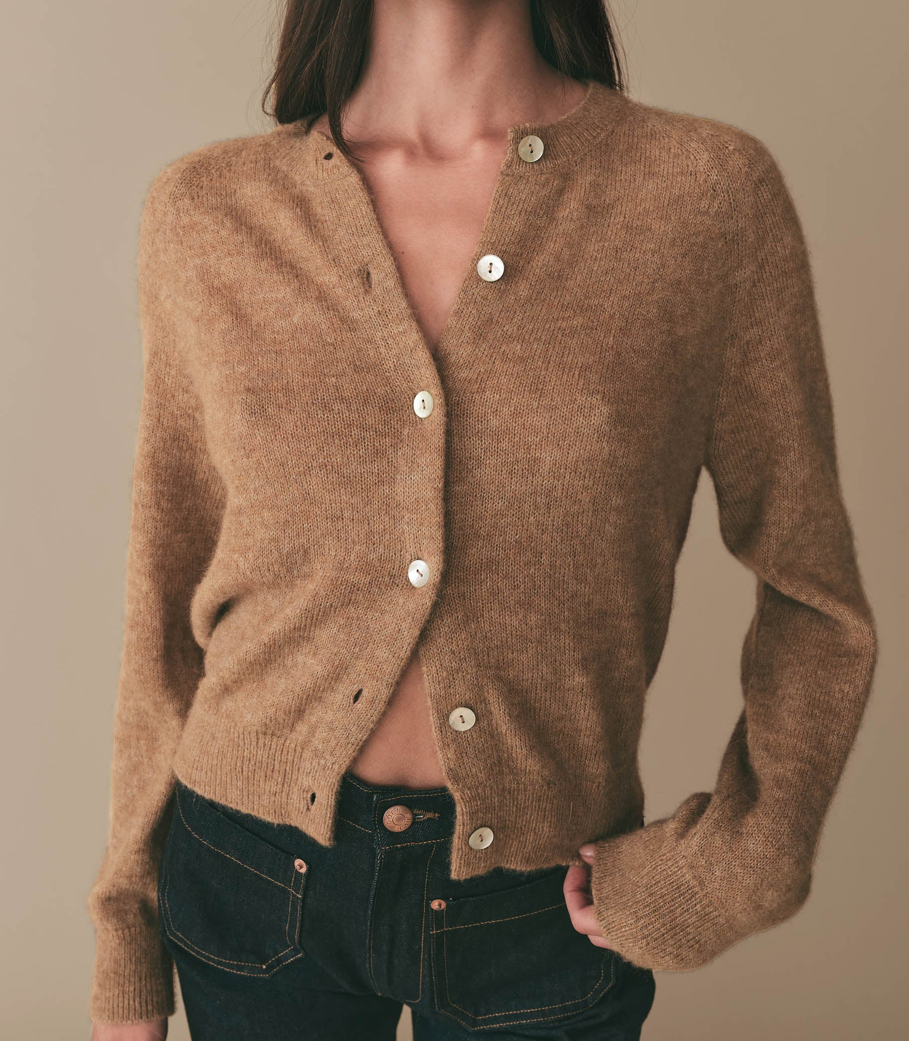 Petra Cardigan - Hazelnut | DÔEN | DOEN