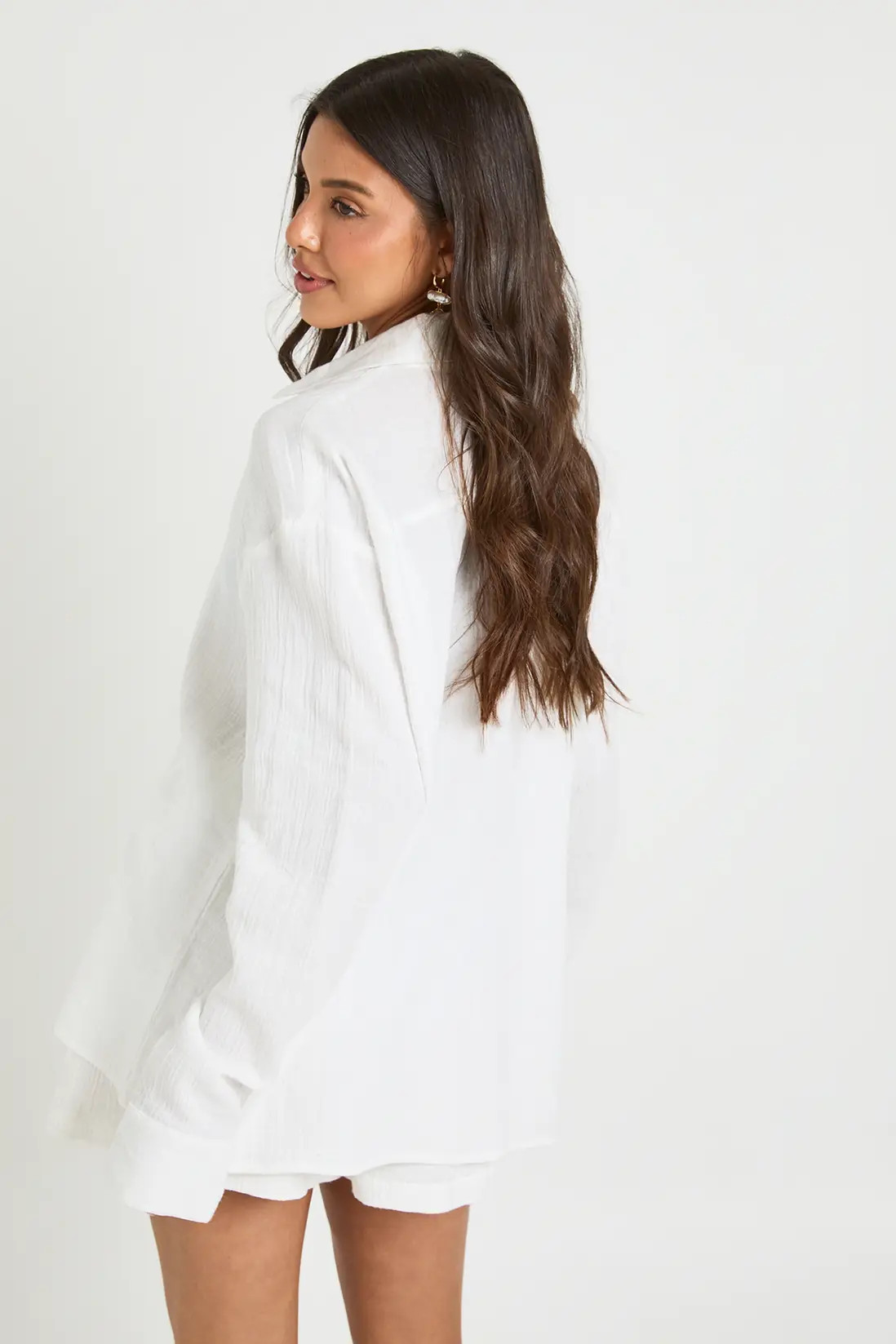 White Oversized Long Sleeve Shirt | Boohoo | Boohoo.com (UK & IE)