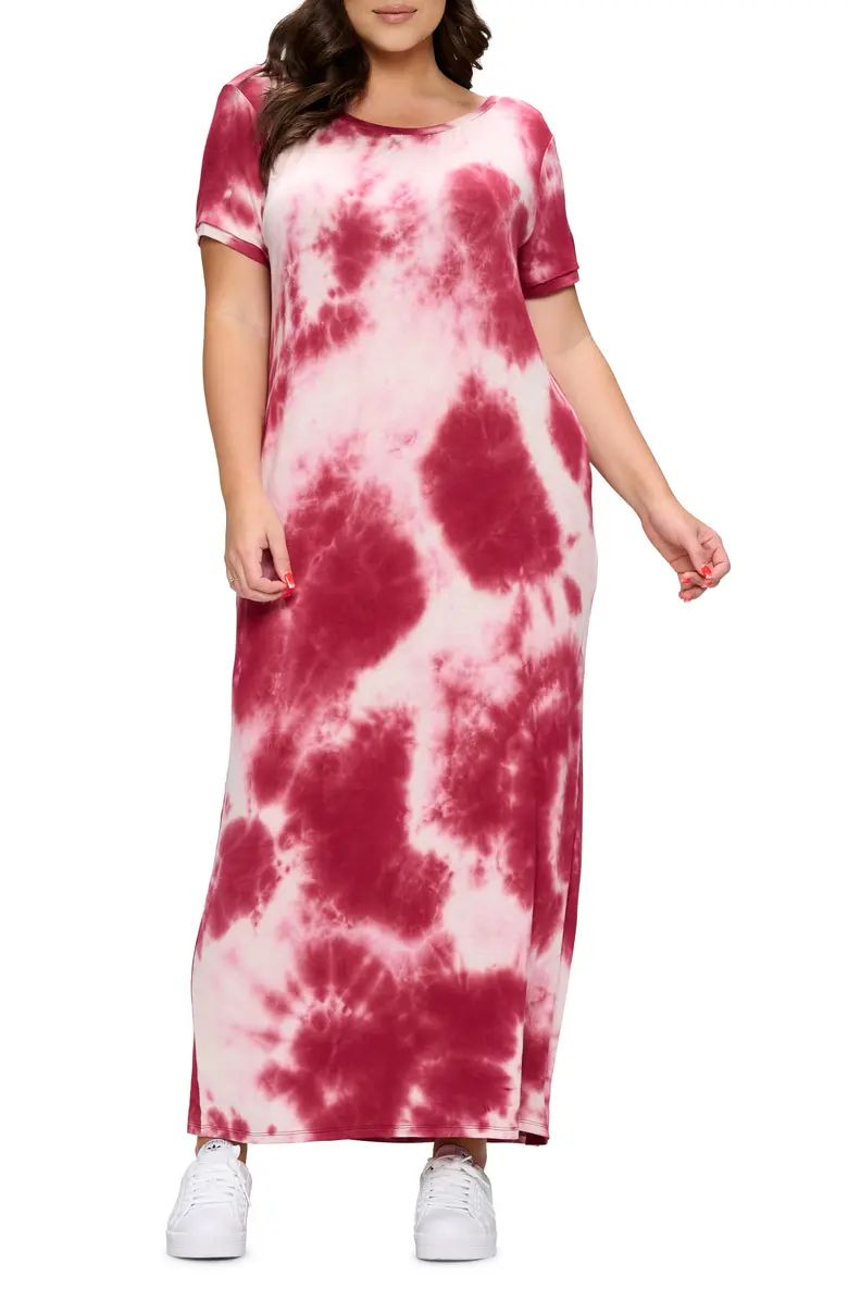 Ruched Tie Dye T-Shirt Dress | Nordstrom