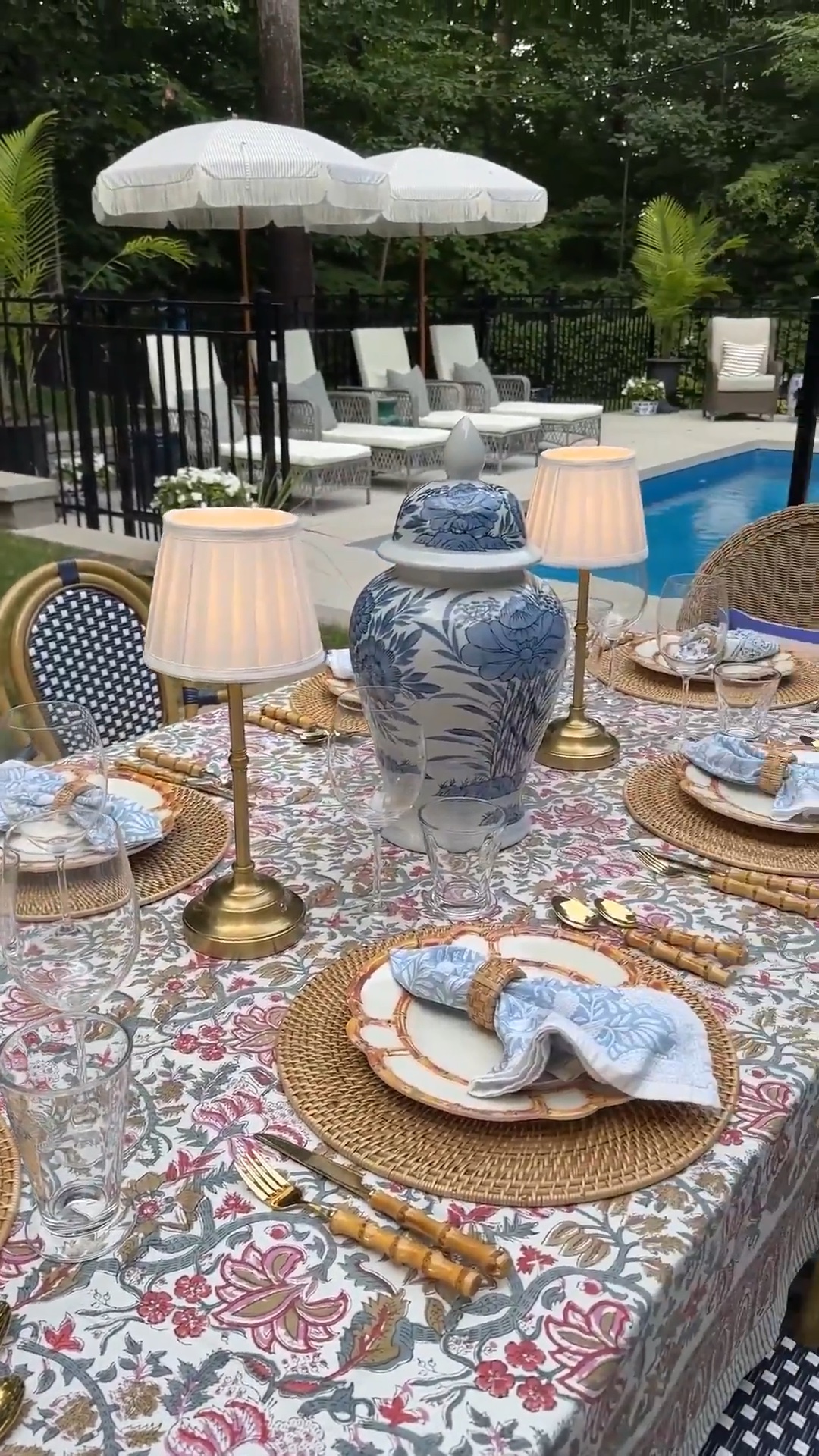 From last year!! Simple, chic, layered outdoor tablescape! Perfect for hosting! 

Spring outdoor, spring patio, summer patio, outdoor entertaining, spring finds