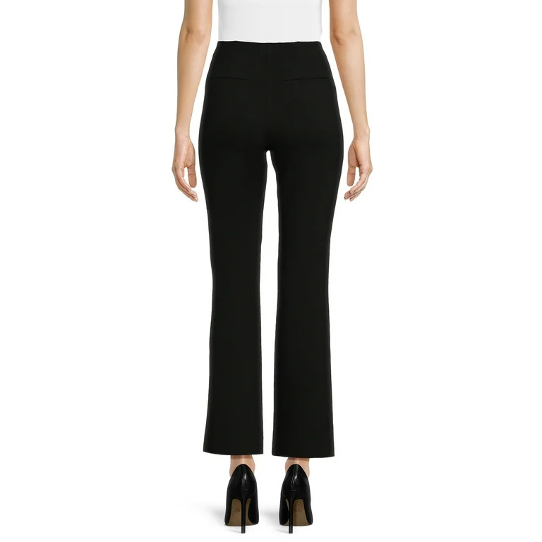 Time and Tru Women's Flare Ponte Pants, 2-Pack, 30" Inseam for Regular, Sizes XS-XXL | Walmart (US)