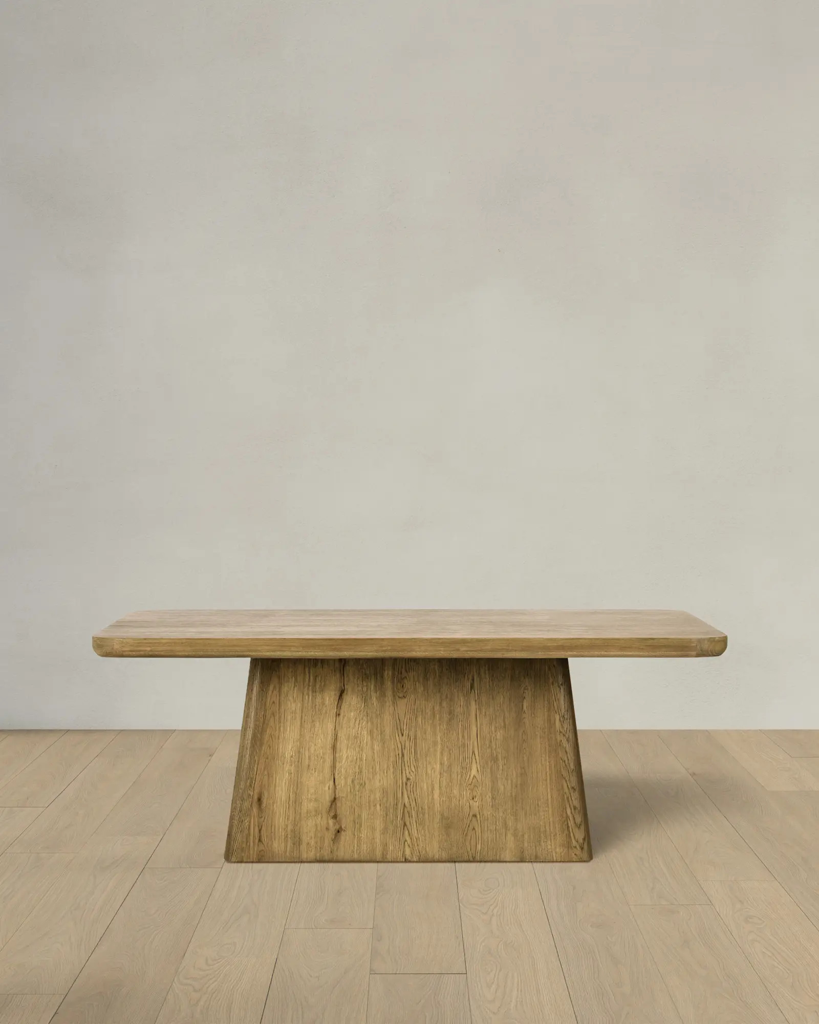 Rustic Oak Plinth Dining Table | Quince