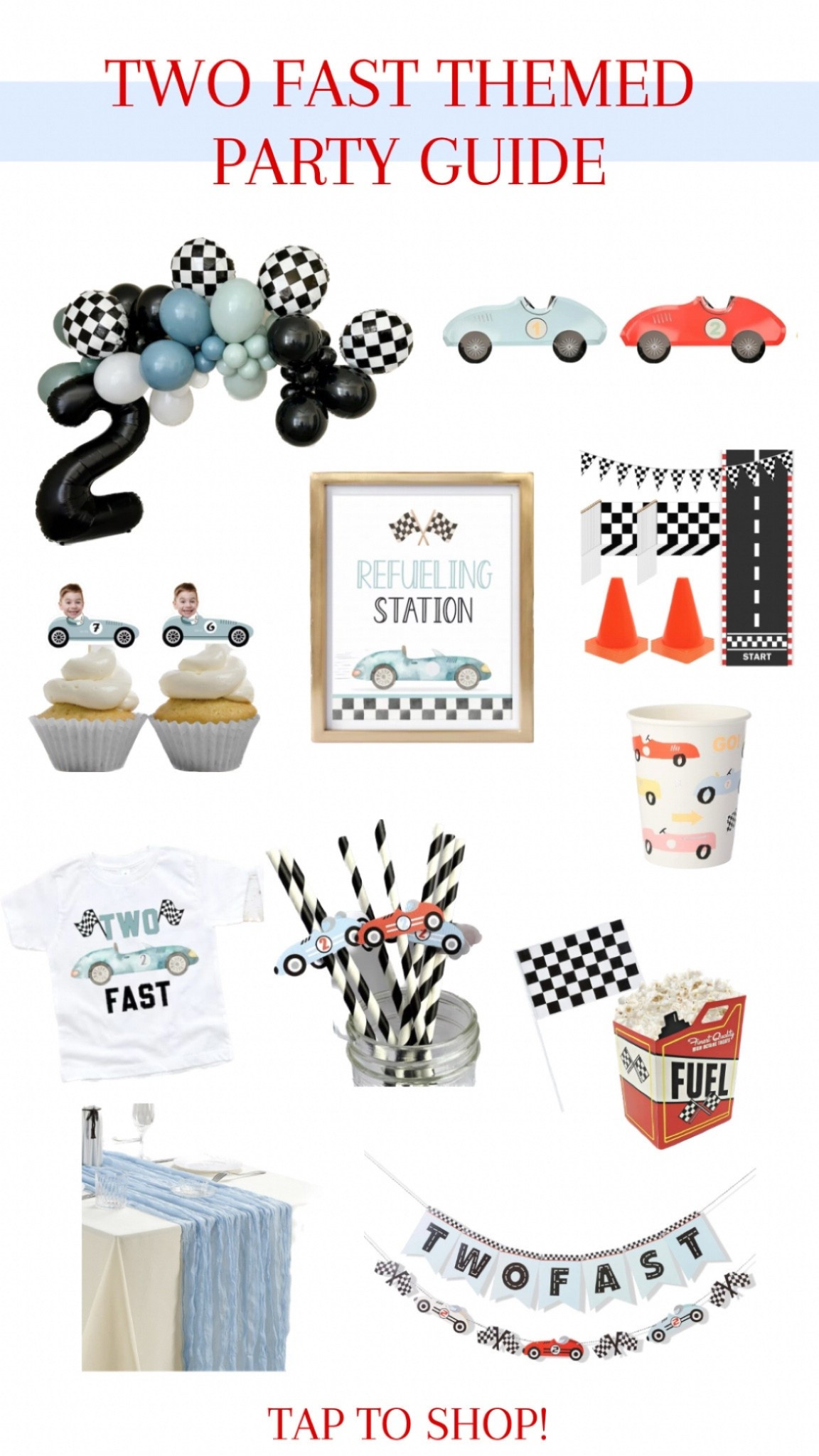 All of the party decorations you need to throw the perfect, pinterest worthy “Two Fast” themed birthday party🏎️🩵 #twofastpartydecor #twofastdecorations #racecarpartydecor #retroracecarparty #amazonpartydecor #etsypartydecor

#LTKParties #LTKFindsUnder50 #LTKKids