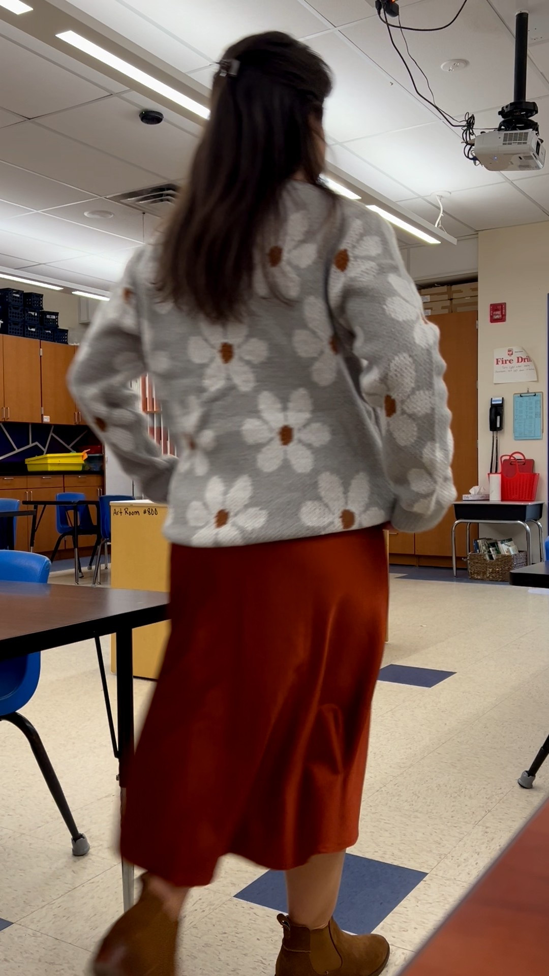 I was so excited when my small boutique sweater matched this skirt perfectly! 

I tried those elastic under belts for the first time to help hold the tucked in look. 

#LTKPetite #LTKootd #LTKFindsUnder50