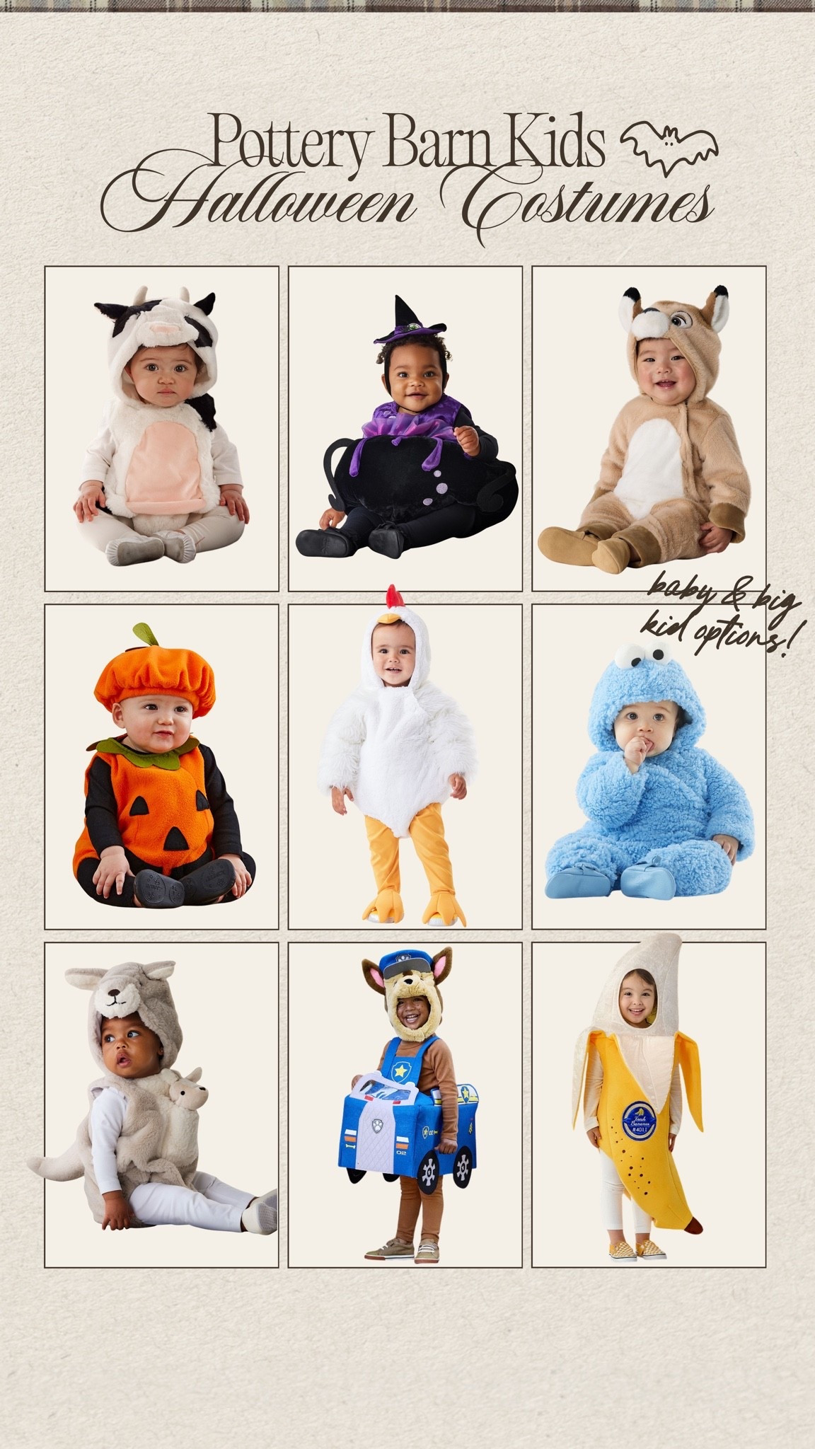 @potterybarnkids Halloween costume ideas👻🤍🍂🤎