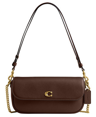 Brook Small Leather Flap Slim Shoulder Bag | Macy's