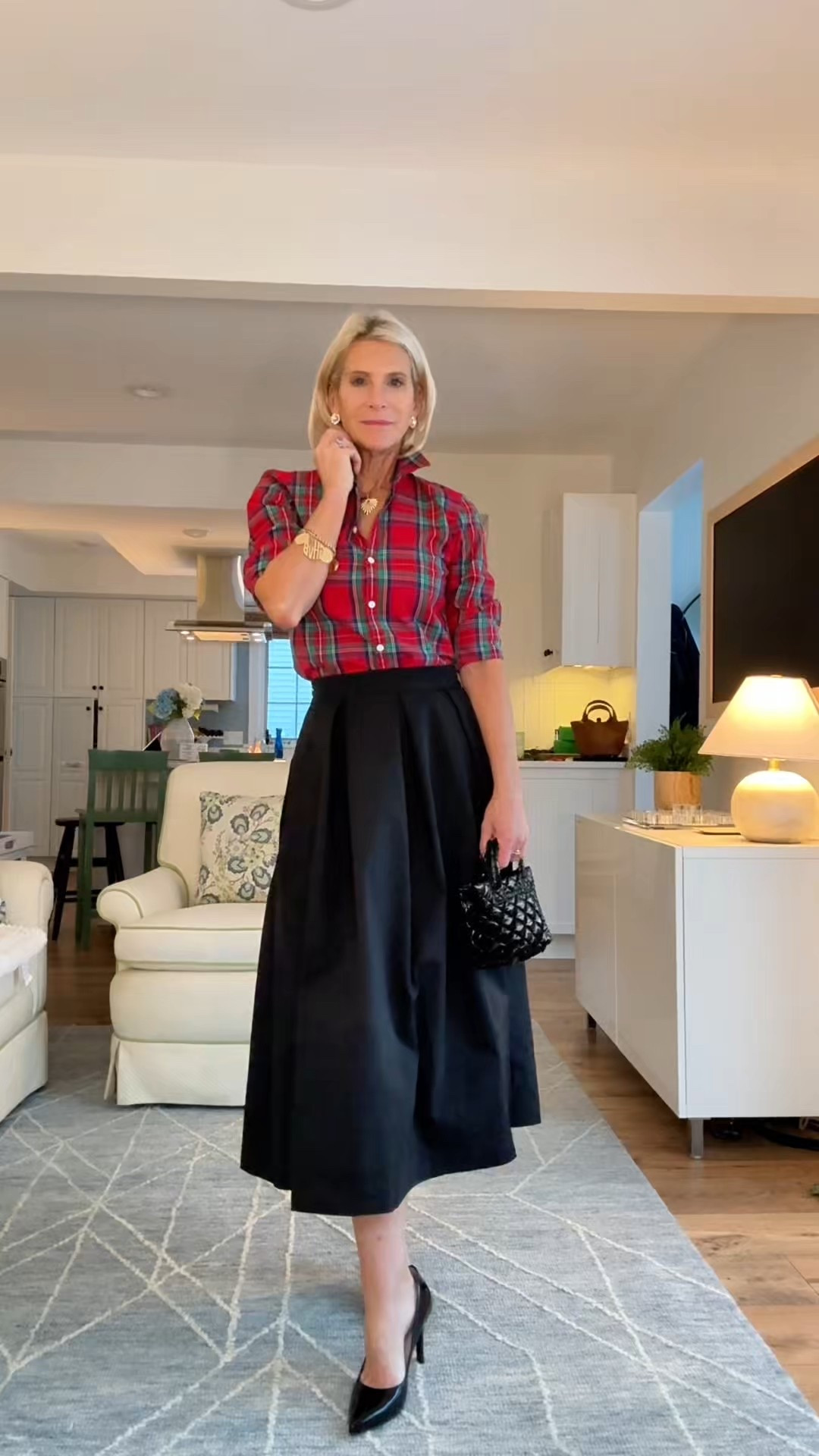 An easy holiday look. Cozy plaid shirt, classic black skirt, and simple heels. Comfortable, timeless, and perfect for everyday holiday plans.

#holidayoutfit #casualholiday #classicstyle #everydaychic #ltkstyle #ltkfinds



#LTKootd #LTKOver40 #LTKHoliday