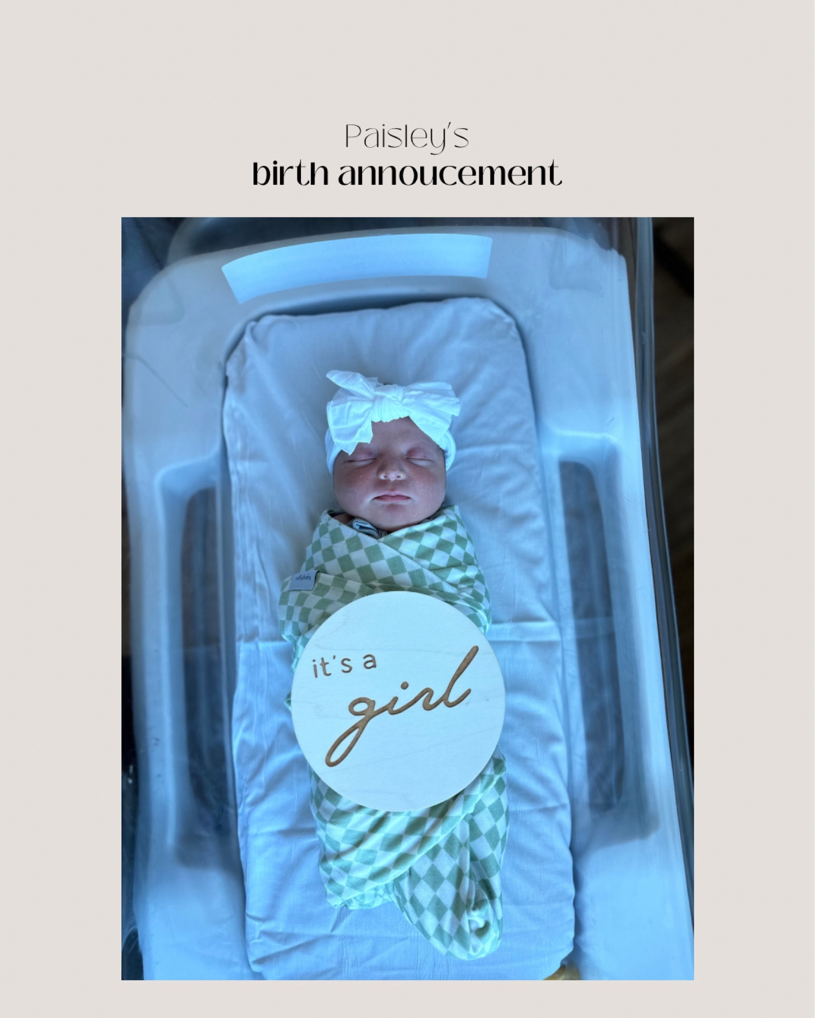 Paisley’s  birthday announcement outfit


Baby announcement outfit
Baby outfit
Newborn outfit
Baby hospital outfit
Name sign
Nursery name decor
Nursery decor
Etsy
Baby name sign
Swaddle
Baby girl announcement 
Baby girl now
Baby swaddle
Baby blanket
Hospital bag
Solly baby

#LTKbaby #LTKfindsunder50 #LTKbump