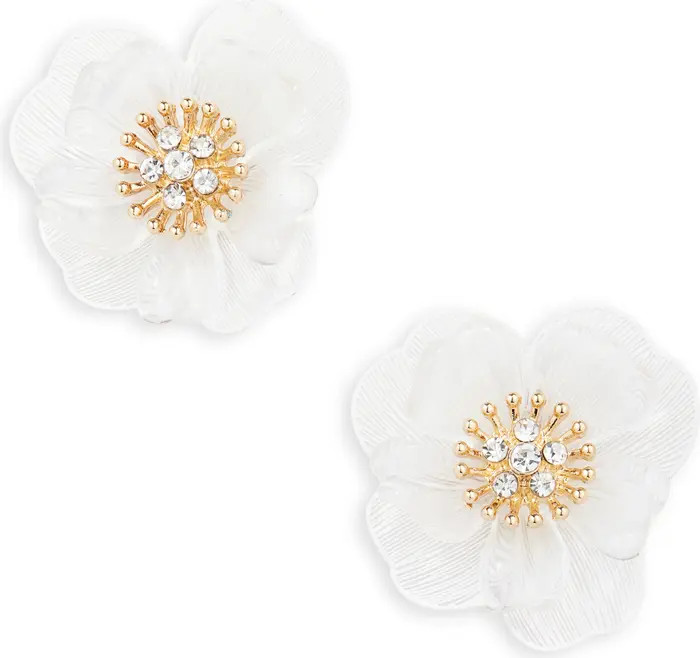 Frosted Flower Stud Earrings | Nordstrom Rack