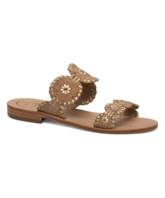 Jack Rogers Women's Sandals CORK - Cork Lauren Leather Sandal - Women | Zulily