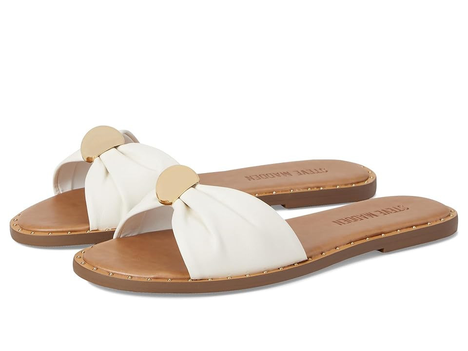 Steve Madden Dipsy Women's Sandals White Leather : 5.5 M, Synthetic | Zappos